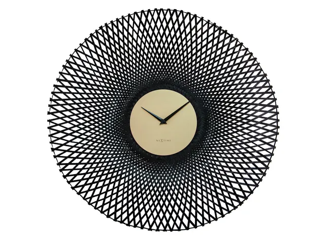 Wandklok NeXtime Vortex 60 cm zwart