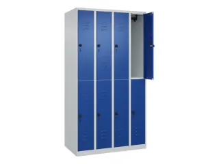 dubbeldekse locker,HxBxD 1850x1000x500mm,4x2vak.,vak B 250mm - 2