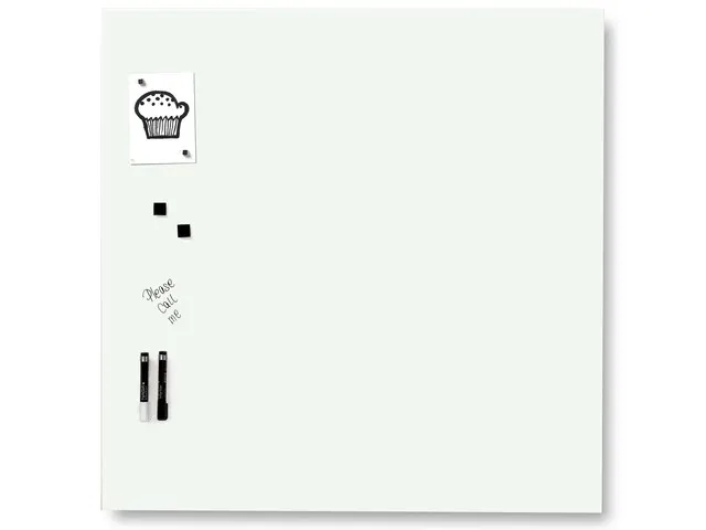 Glasmagneetbord Naga 100x100cm wit