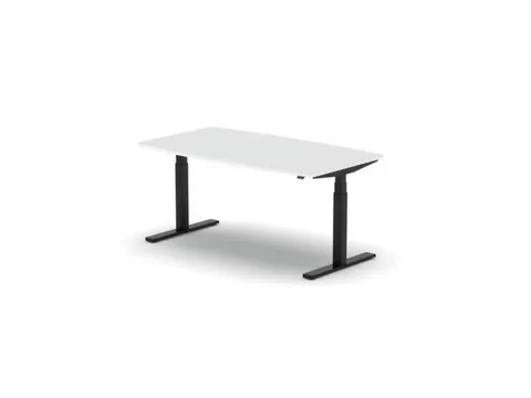 Elektrisch Ihv Vergadertafel Vatvorm 1600X800Mm Zwart + Wit Blad