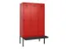 locker met bank,voor scheiding van kleding,HxBxD 2120x1200x815mm,3vak