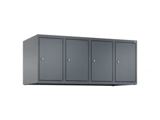opzetkast,v. locker,4vak.,vak B 300mm,HxBxD 500x1200x500mm,vleugeldeur - 1