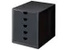 Module tiroirs HAN 5 tiroirs fermés noir