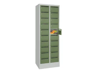 Postsorteerkast 1850x630x500mm 2x10 Vakken Ral7035 Front Ral6011 - 1