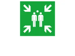 Bord Voor Vluchtroutesignalering,Verzamelpunt,Wandbord,Aluminium