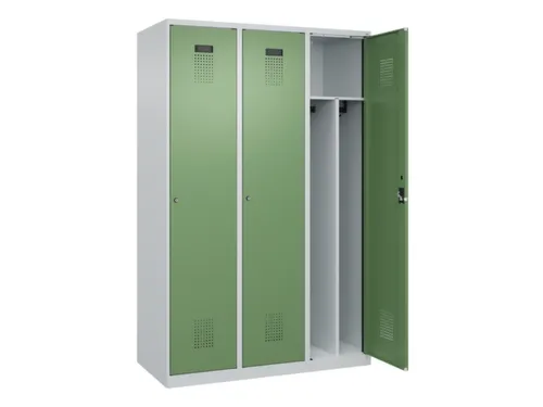 locker voor scheiding van kleding,HxBxD 1850x1200x500mm,3vak