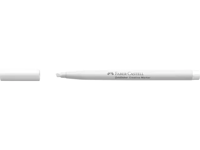 Marqueur créatif Faber-Castell Goldfaber pointe biseautée C blanc co