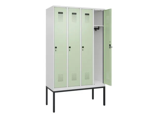 locker,HxBxD 2120x1200x500mm,4vak,vak B 300mm,draaigrendel