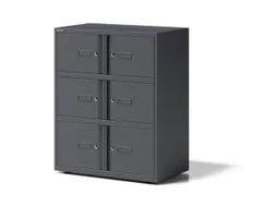 lockerkast,HxBxD 1000x800x470mm,1x6vakken,cil.-slot,sokkel
