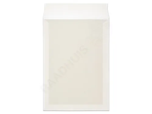 Envelop Raadhuis 220x312mm Ea4 Bordrug Wit Kraft 120gr strip