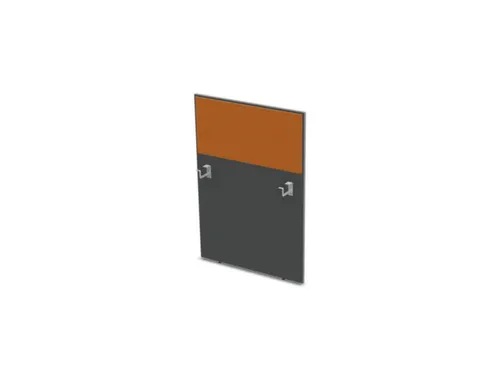 baliepaneel bureau aanbouw rechts MS-donkergrijs BN3005-geel 800mm