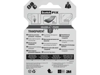 Plaktape 3m Scotch Montage 19mmx1.5m Transparant 2z - 4