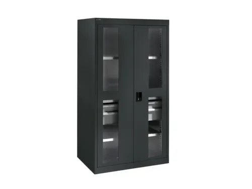 zwaarlastkast met openslaande deuren,HxBxD 1950x1100x641mm,lak RAL6011