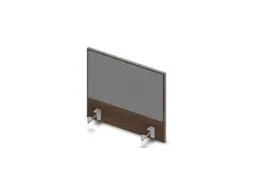 opzetpaneel v. bureau aanbouw zijkant 600mm Bruin Hickory BN8078-grijs