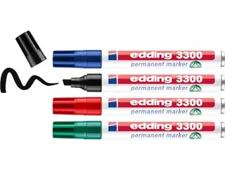 permanent marker E-3300 assorti kleuren, blister van 4 stuks - 4
