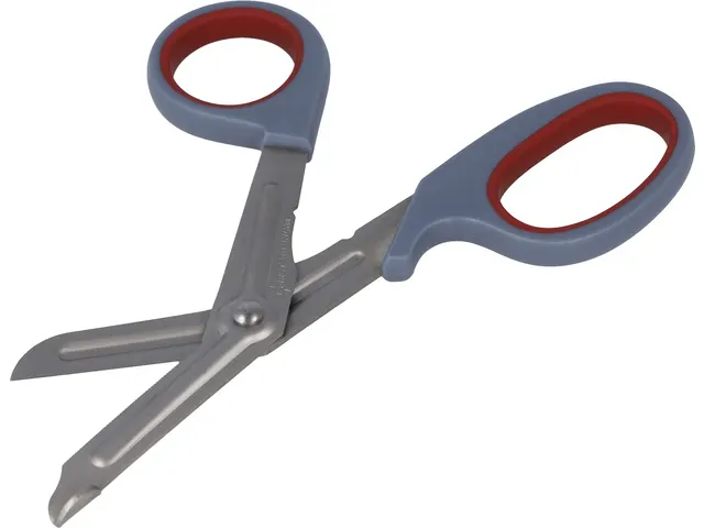 Softgrip schaar 180mm First Aid Only grijs/rood