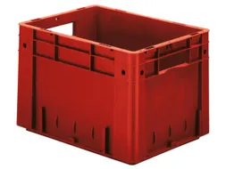 Euronorm Stapelkrat 270x400x300mm 23.3l Gesloten Rood
