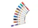 Viltstift Nobo whiteboard Liquid ink rond assorti 3mm 10st