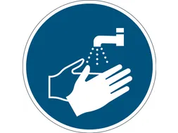 Verwijderbare vloersticker handen wassen