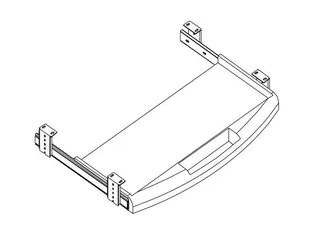 toetsenbord- en muisplank,v. bureau,HxBxD 100x620x430mm - 1