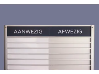 Menoor In-Uit bord 10 namen Aluminium Aanwezig/Afwezig Donkerblauw - 2