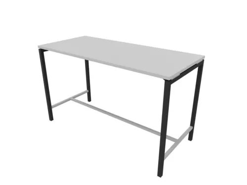 statafel,HxBxD 1070x1800x800mm,hoekig,met 4-voeten donkergrijs