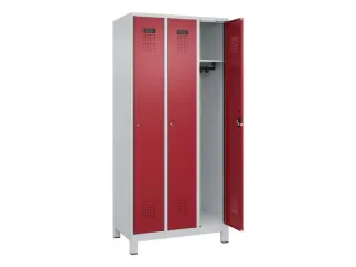 locker,HxBxD 1950x900x500mm,3vak,vak B 300mm,cil.-slot,voeten - 2