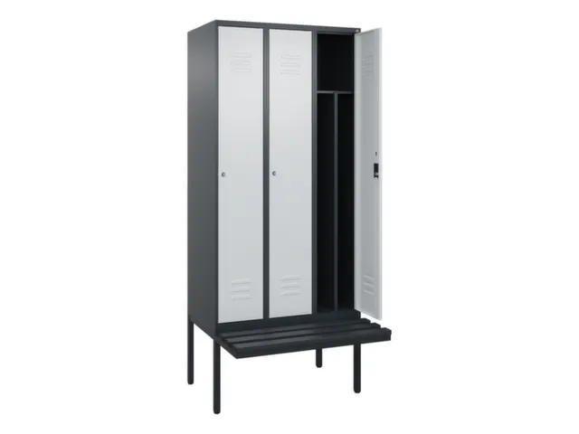 locker voor scheiding van kleding,HxBxD 2120x900x815mm,3vak