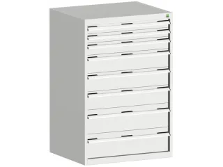 ladekast HxBxD 1200x800x650mm 8laden romp RAL7035 front RAL5010 - 1