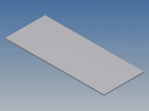 Aluminium Paneel Voor 10001 / MC 11 - Zilver - 77x31x1mm
