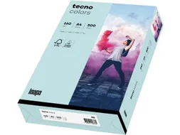 Inapa Tecno colors Gekleurd papier A4 Lichtblauw 160 gram 250vel
