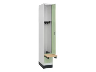 locker met bank,HxBxD 1950x300x815mm,1vak,vak B 300mm,cilinderslot - 1