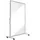 Verrijdbaar scherm 190x126cm transparant plexiglas met onderstel