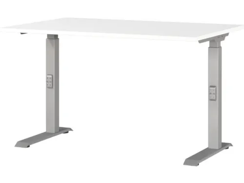 In hoogte verstelbaar bureau,HxBxD 680-910x1200x800mm,blad wit