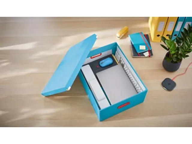 Cosy Click & Store grote opbergdoos blauw 85% gerecycled karton