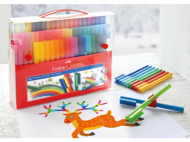 Kleurstiften Faber-Castell Connector assorti cadeauset à 80 stuks