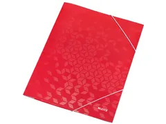 Elastomap Leitz WOW A4 3 kleppen rood