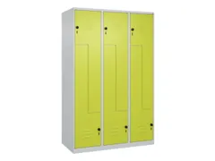 Z-garderobekast,HxBxD 1850x1200x500mm,vak B 200/400mm,draaigrendel