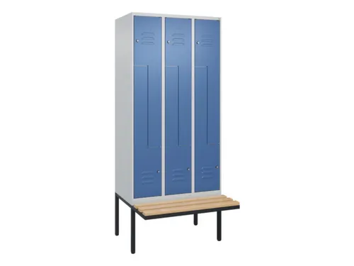 Z-garderobekast,HxBxD 2120x900x815mm,6vak,vak B 300mm,cil.-slot