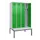locker met bank,voor scheiding van kleding,HxBxD 2120x1200x815mm,4vak