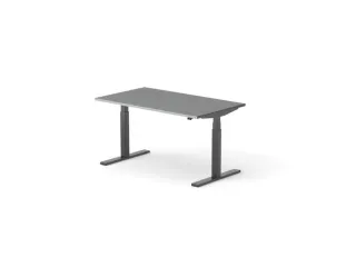 Elektrisch ihv bureau,HxBxD 650-1310x1400x800mm,blad donkergrijs - 1