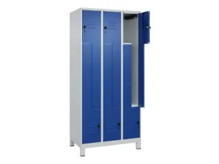 Z-garderobekast,HxBxD 1950x900x500mm,vak B 150/300mm,draaigrendel - 2