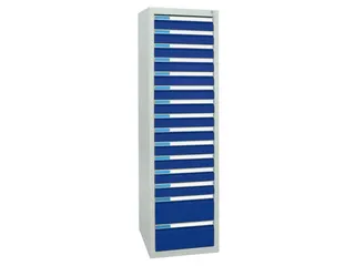 ladekast HxBxD 1800x500x500mm 15laden vergrendeling RAL7035 RAL5010 - 1