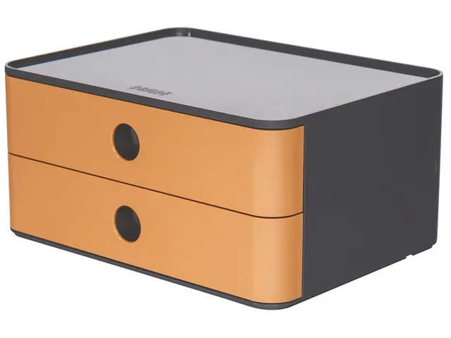 smart-box Han Allison avec 2 tiroirs brun caramel, empilable