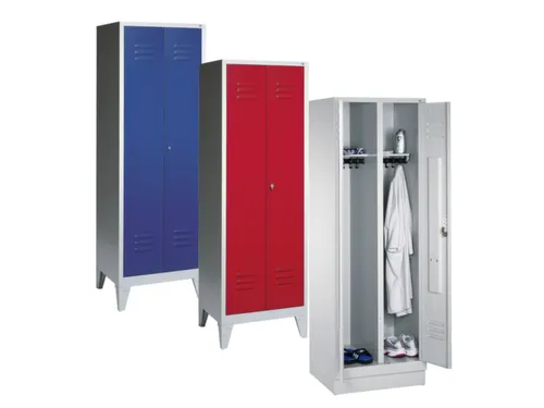locker,HxBxD 1850x900x500mm,3vak,vak B 300mm,RAL7035,front RAL3000