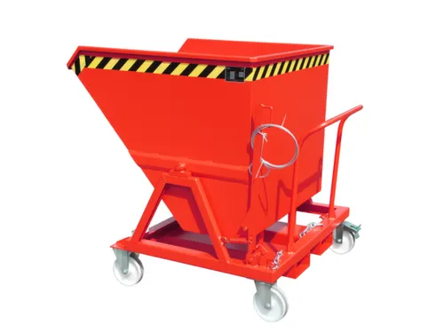 Kiepbak Staalplaat 1270x1200x1340mm Inh. 0.70m³ 1000kg Rood