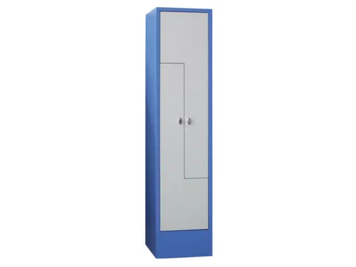 Z-garderobekast,HxBxD 1850x400x500mm,vak B 400mm,RAL7035,front RAL6011