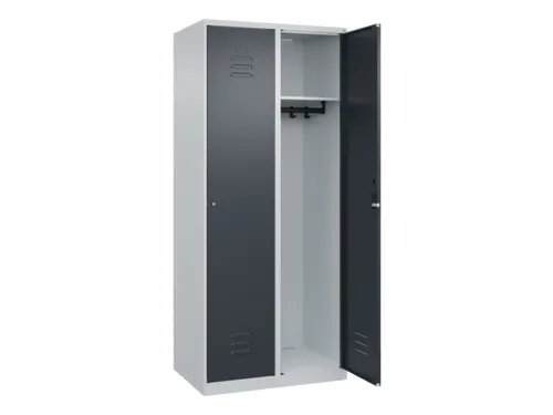 locker,HxBxD 1850x800x500mm,2vak,vak B 400mm,cil.-slot,staand op vloer