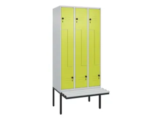 Z-garderobekast,HxBxD 2120x900x815mm,6vak,vak B 300mm,draaigrendel - 1