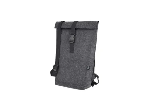 Rolltop-rugzak Juscha RPET donker grijs 39x51x11cm